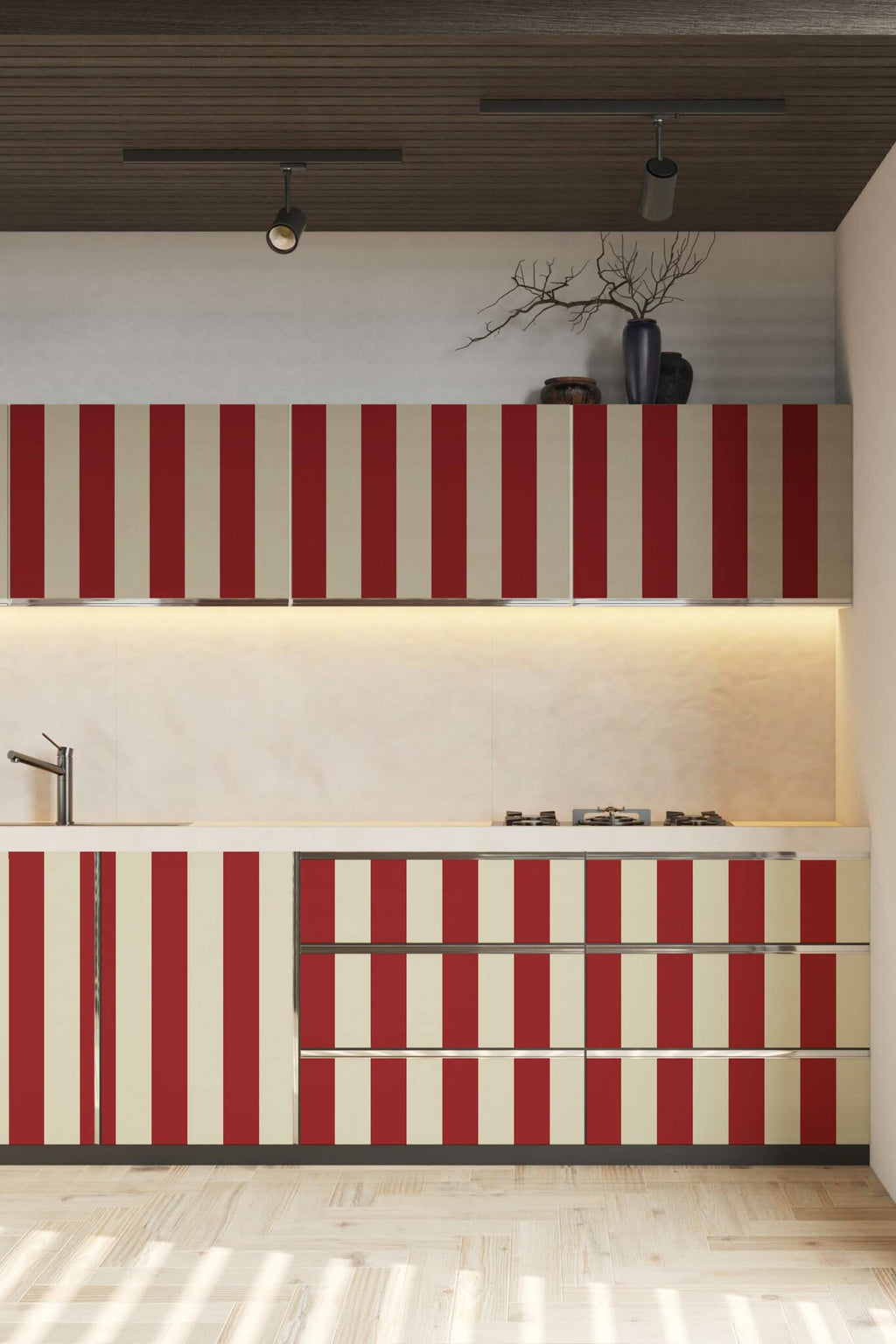 Red Vintage Stripes