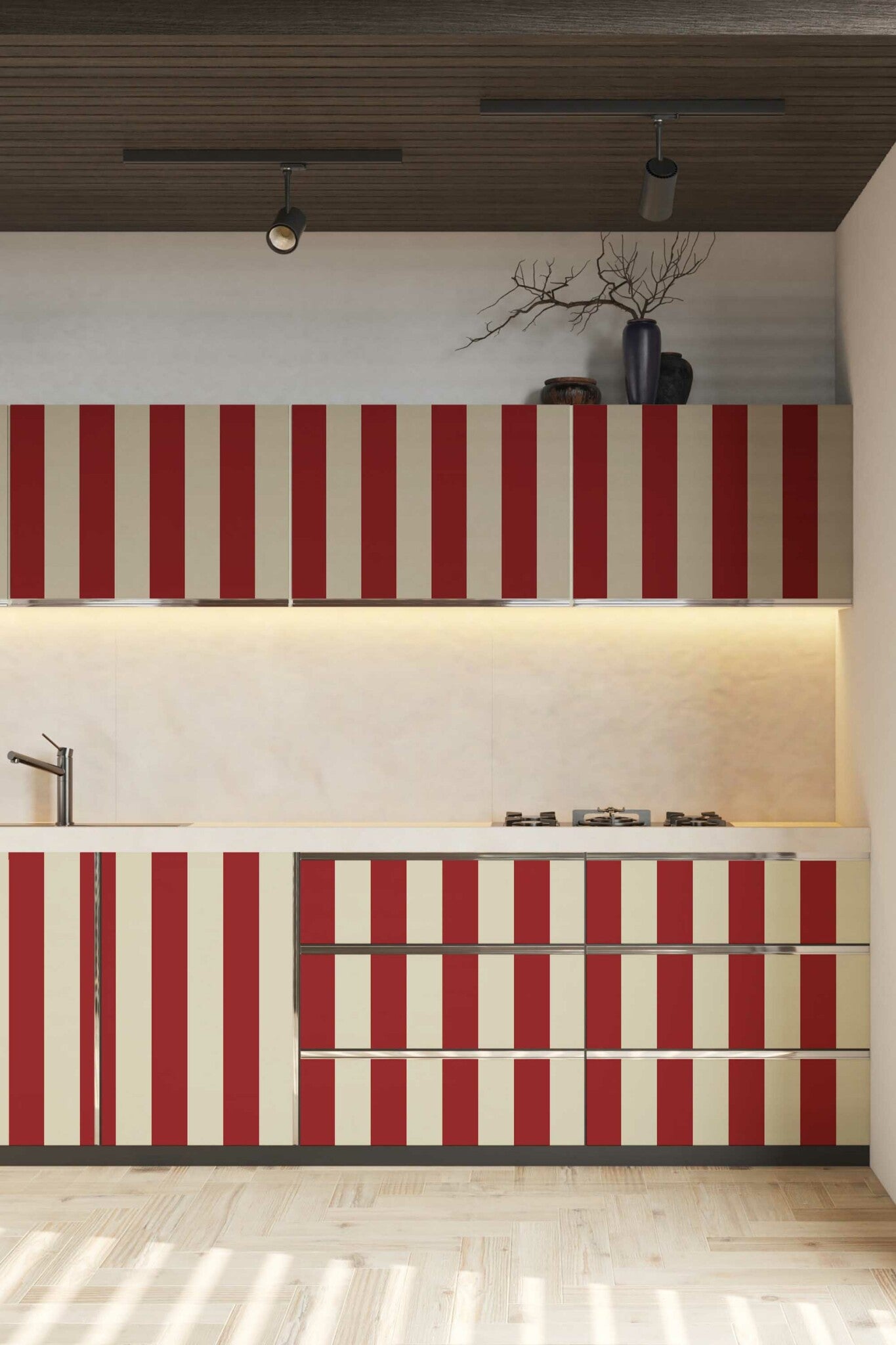 Red Vintage Stripes