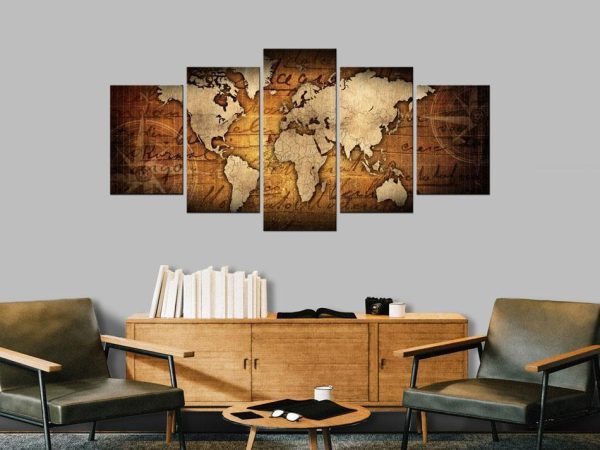 Acrylic Print - Bronze map I
