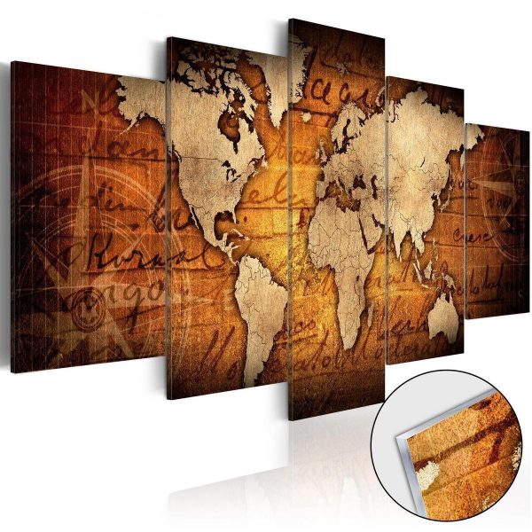 Acrylic Print - Bronze map I