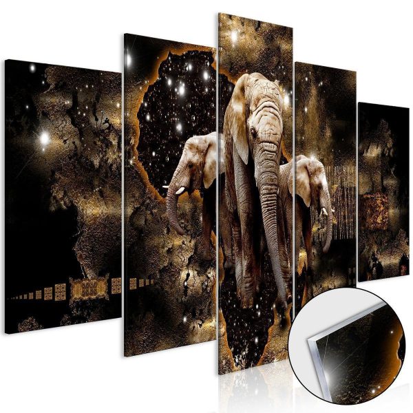 Acrylic Print - Brown Elephants