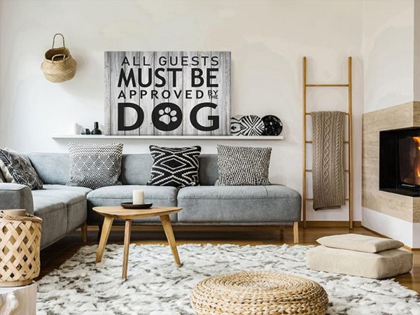 Canvas Print - All Guests Must Be Approved by the Dog (1 Part) Wide - Image 2