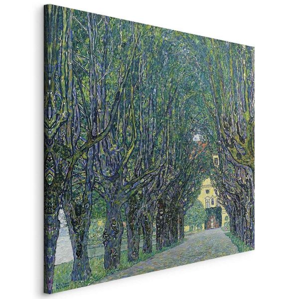 Canvas Print - Alley of Trees in the Park at the Kammer Castle Art
