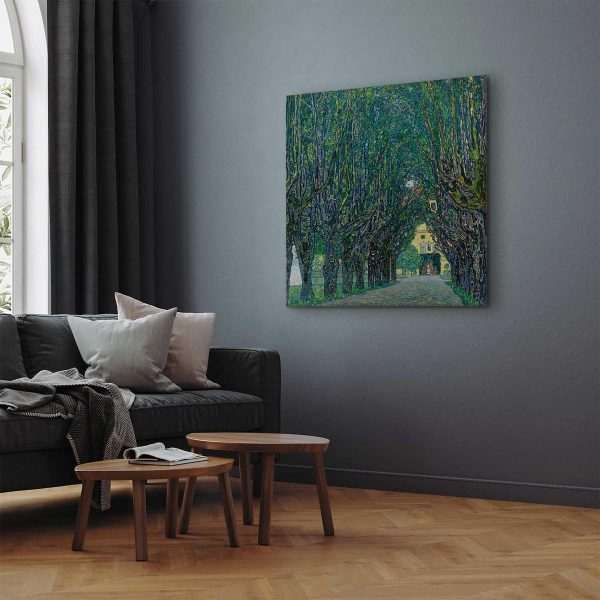 Canvas Print - Alley of Trees in the Park at the Kammer Castle Art