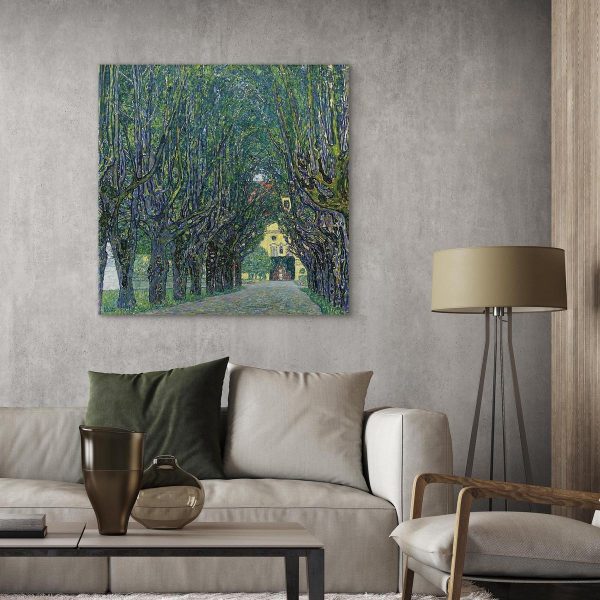 Canvas Print - Alley of Trees in the Park at the Kammer Castle Art