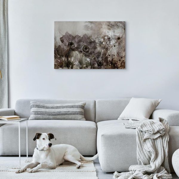 Canvas Print - Anemones in Sepia (1 Part) Wide