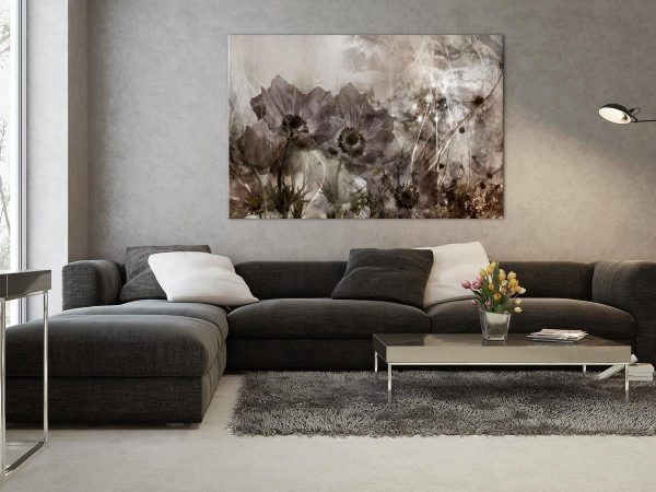 Canvas Print - Anemones in Sepia (1 Part) Wide