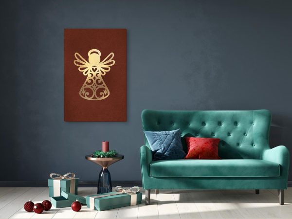 Canvas Print - Angelic Gold (1 Part) Vertical - Image 2