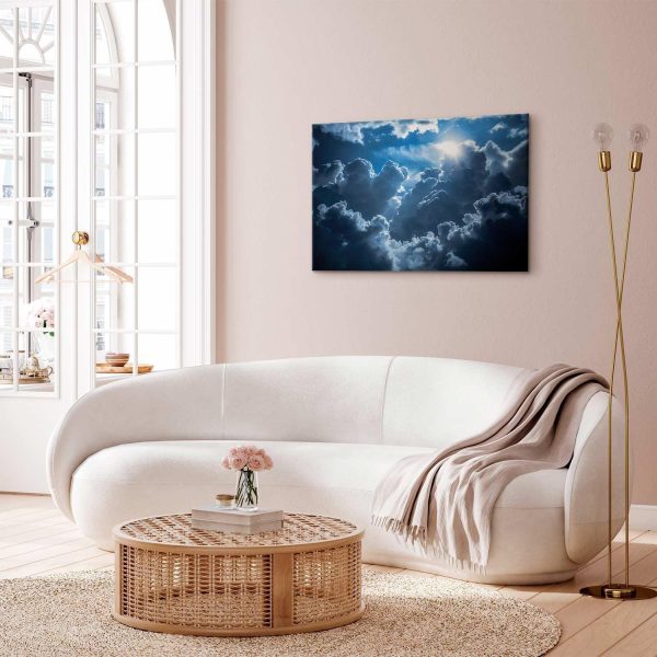 Canvas Print - Animated Scenery: The Sun Battling with Clouds - Image 5