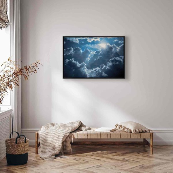 Canvas Print - Animated Scenery: The Sun Battling with Clouds - Image 4