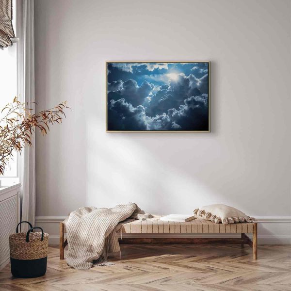 Canvas Print - Animated Scenery: The Sun Battling with Clouds - Image 6