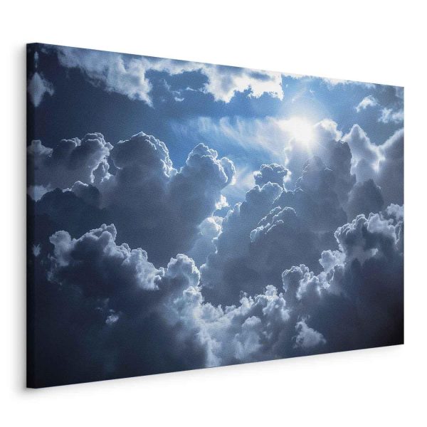 Canvas Print - Animated Scenery: The Sun Battling with Clouds - Image 2