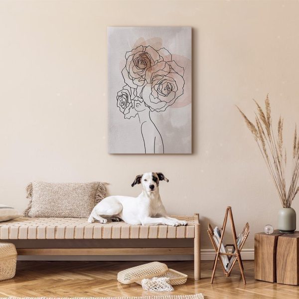 Canvas Print - Anna and Roses (1 Part) Vertical - Image 3