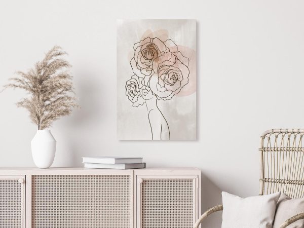 Canvas Print - Anna and Roses (1 Part) Vertical - Image 4
