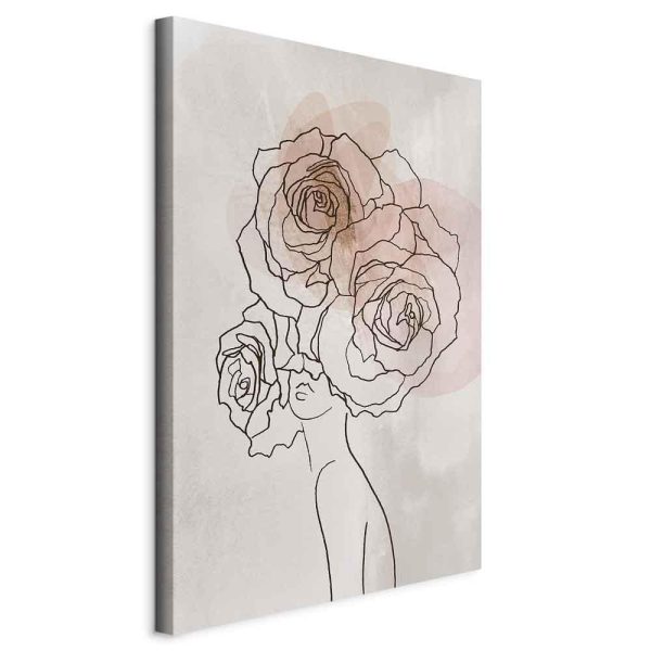 Canvas Print - Anna and Roses (1 Part) Vertical