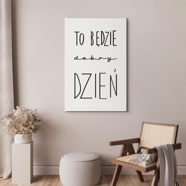 Canvas Print - Art of Words (1-part) - Inspirational Black Text on White