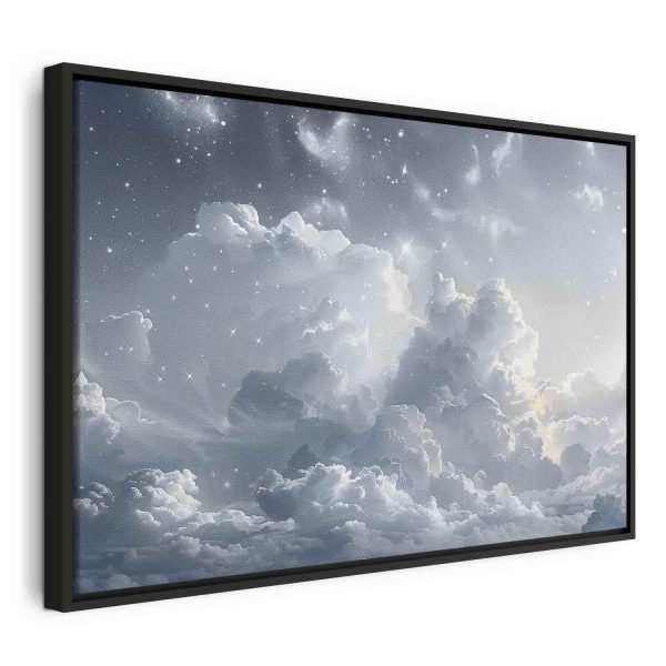 Canvas Print - Astral Calm: Stars Scattered Over Delicate Clouds