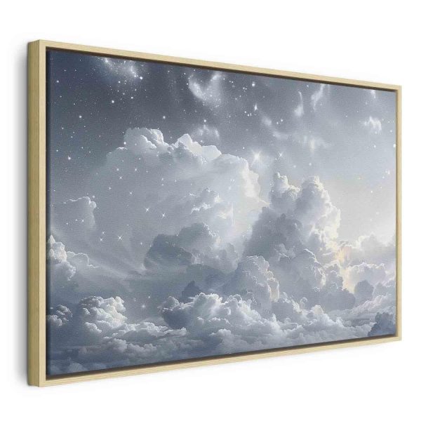 Canvas Print - Astral Calm: Stars Scattered Over Delicate Clouds - Image 3