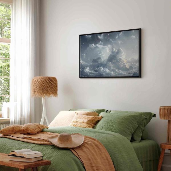 Canvas Print - Astral Calm: Stars Scattered Over Delicate Clouds - Image 7