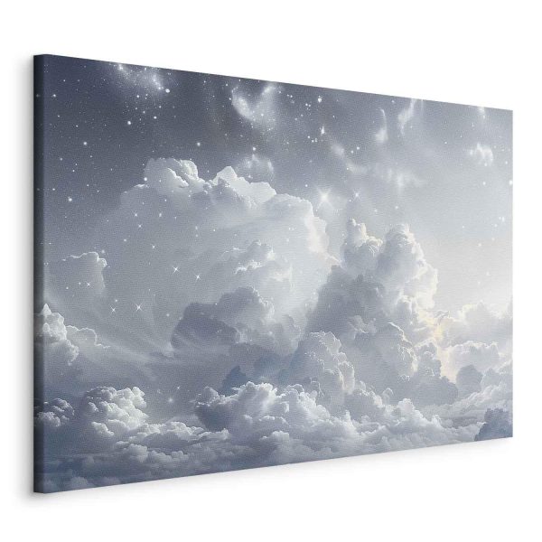 Canvas Print - Astral Calm: Stars Scattered Over Delicate Clouds - Image 2