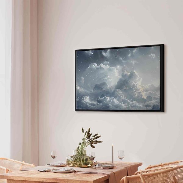 Canvas Print - Astral Calm: Stars Scattered Over Delicate Clouds - Image 12