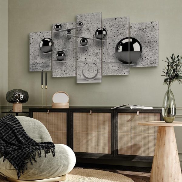 Canvas Print - Balls and Concrete (5 Parts) Wide - Image 3