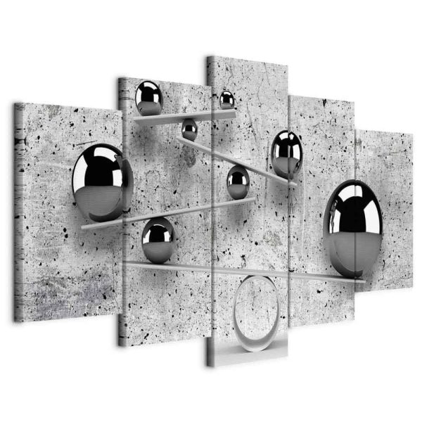 Canvas Print - Balls and Concrete (5 Parts) Wide