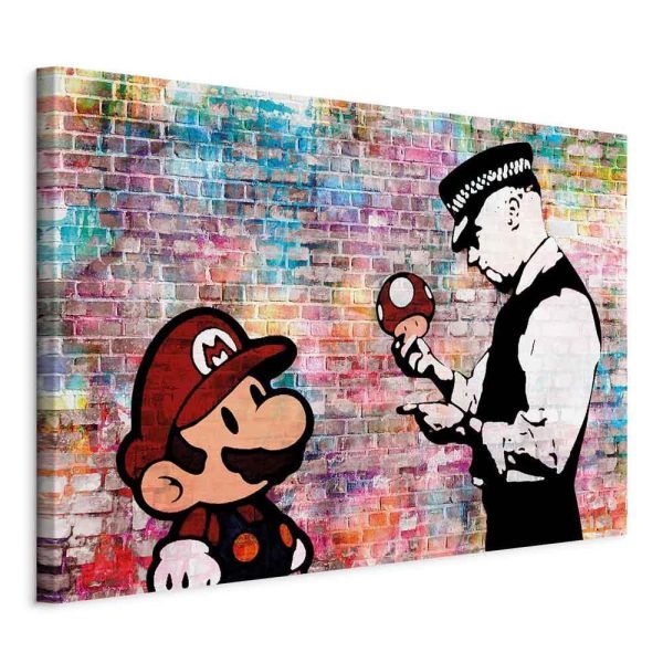 Canvas Print - Banksy: Colourful Brick