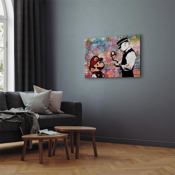 Canvas Print - Banksy: Colourful Brick