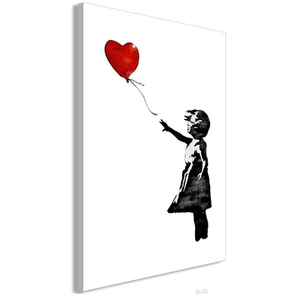 Canvas Print - Banksy: Girl with Balloon (1 Part) Vertical