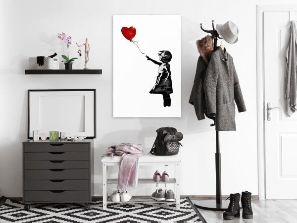 Canvas Print - Banksy: Girl with Balloon (1 Part) Vertical