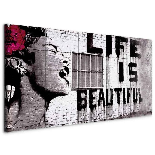 Canvas Print - Banksy: Life is Beautiful