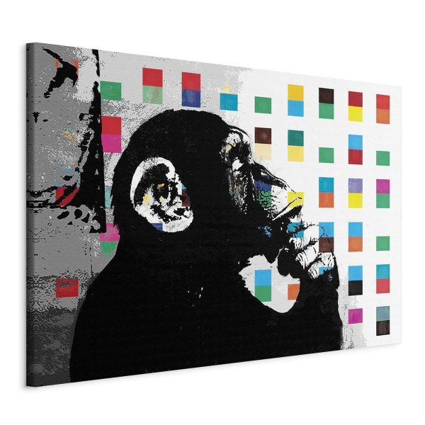 Canvas Print - Banksy The Thinker Monkey