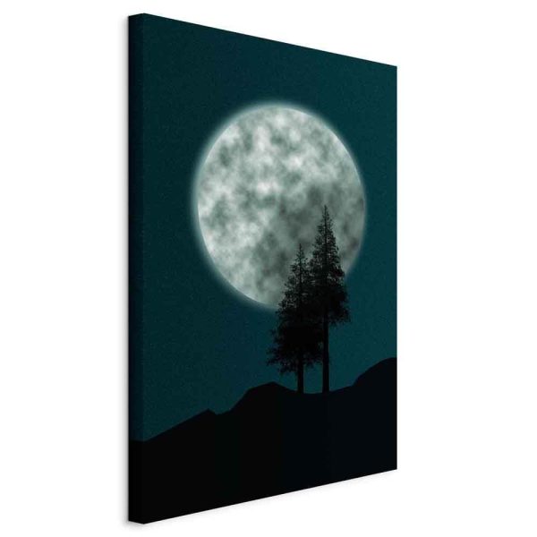 Canvas Print - Beautiful Full Moon (1 Part) Vertical