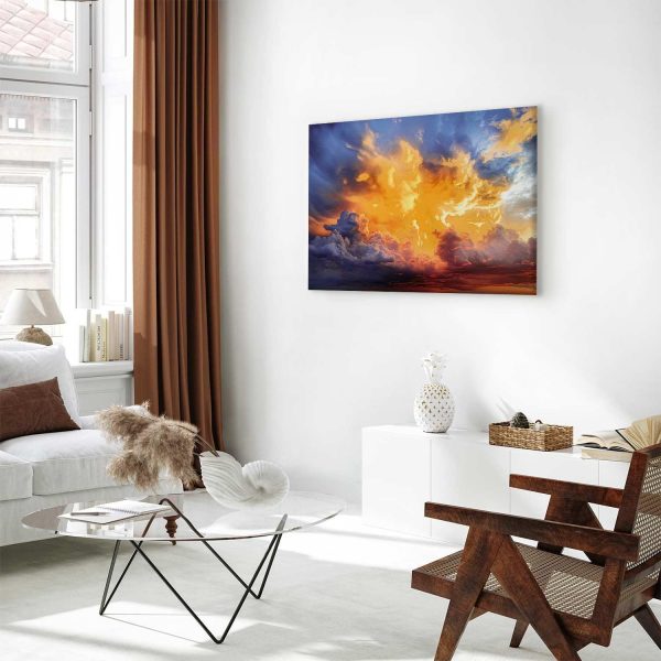 Canvas Print - Beautiful Sunset - Clouds in Warm Shades - Image 5