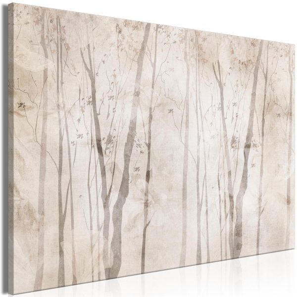 Canvas Print - Beige Forest of Thoughts (1 Part) Wide