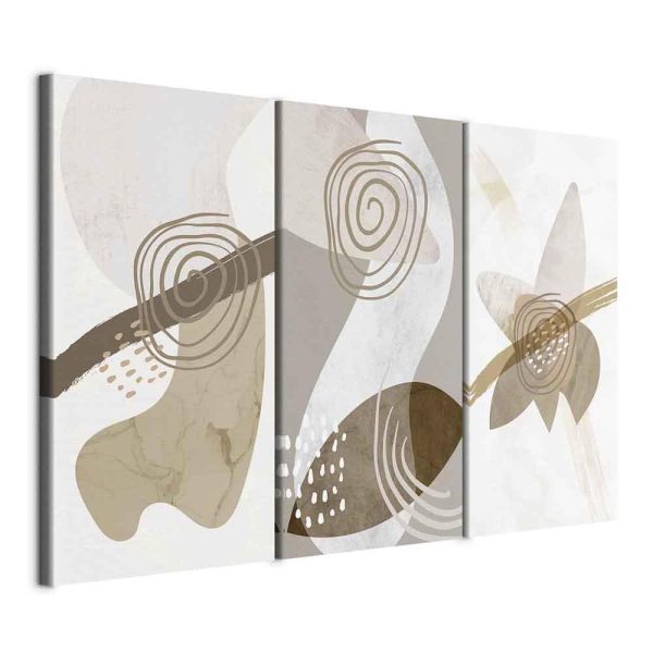 Canvas Print - Beige Trio (3 Parts)