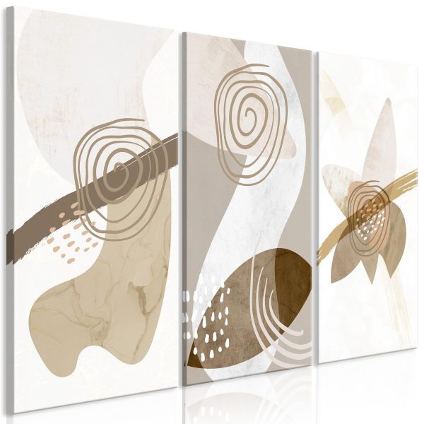 Canvas Print - Beige Trio (3 Parts)
