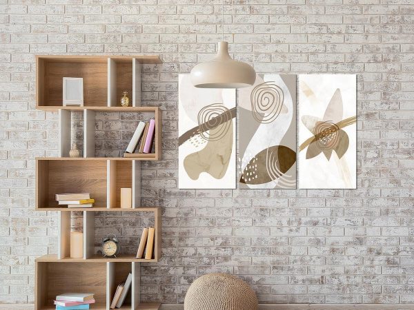 Canvas Print - Beige Trio (3 Parts)