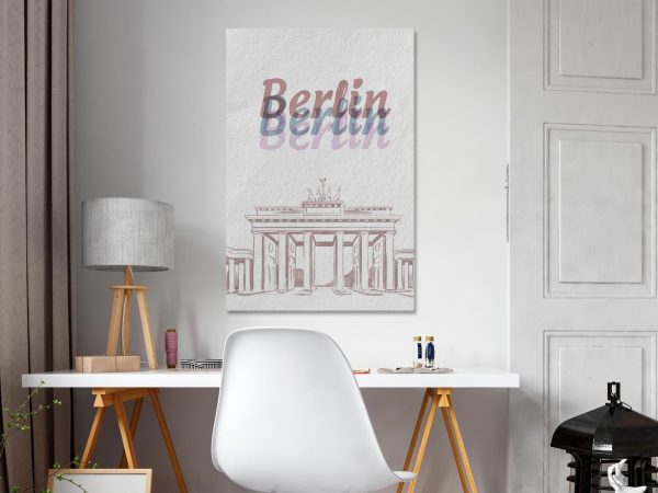 Canvas Print - Berlin in Watercolours (1 Part) Vertical - Image 2