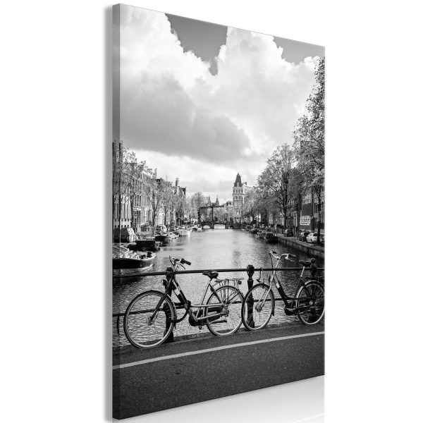 Canvas Print - Bikes On Bridge (1 Part) Vertical