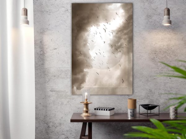 Canvas Print - Birds in the Clouds (1 Part) Vertical