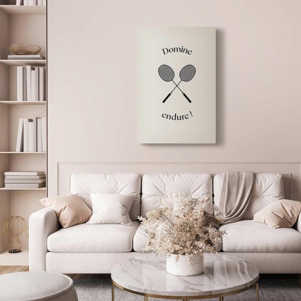Canvas Print - Black Badminton Rackets - Image 2