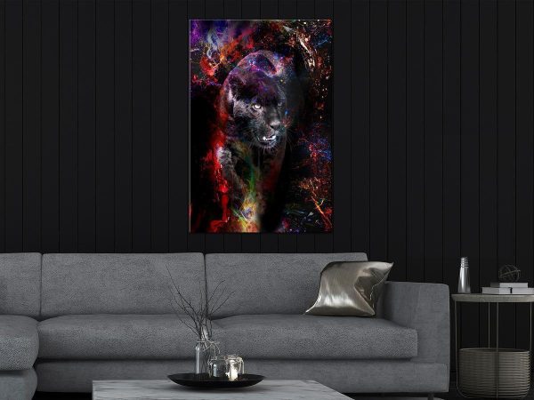 Canvas Print - Black Jaguar (1 Part) Vertical
