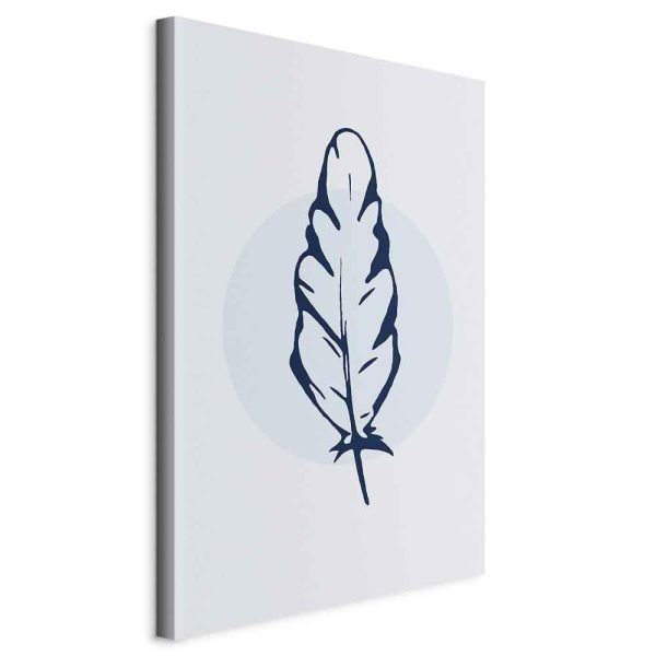 Canvas Print - Blue Feather (1 Part) Vertical