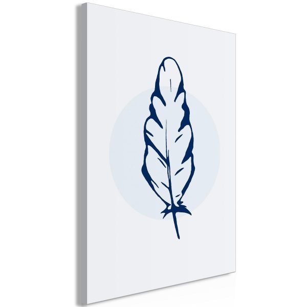 Canvas Print - Blue Feather (1 Part) Vertical