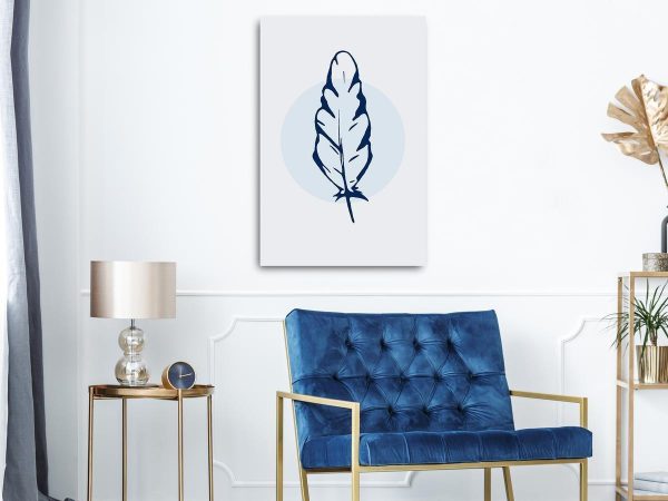 Canvas Print - Blue Feather (1 Part) Vertical