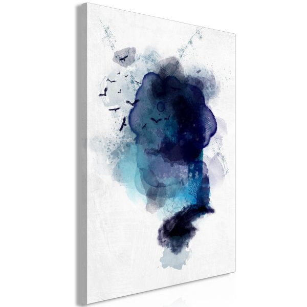 Canvas Print - Blue Memory (1 Part) Vertical