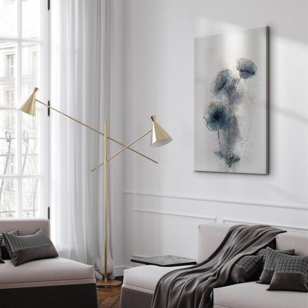 Canvas Print - Blue Poppies (1 Part) Vertical - Image 3