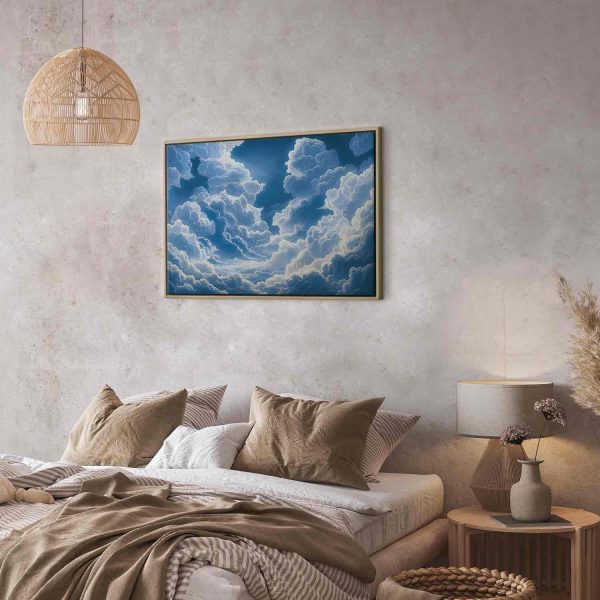 Canvas Print - Blue Sky Breaking Through White Fluffy Clouds - Image 11